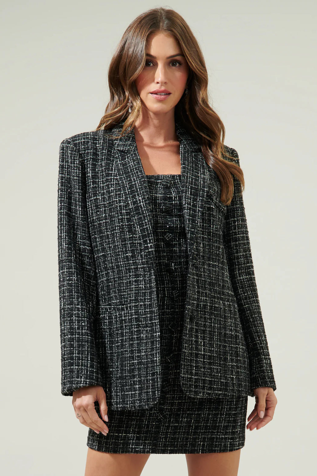 Blazer extragrande Margaret Tweed