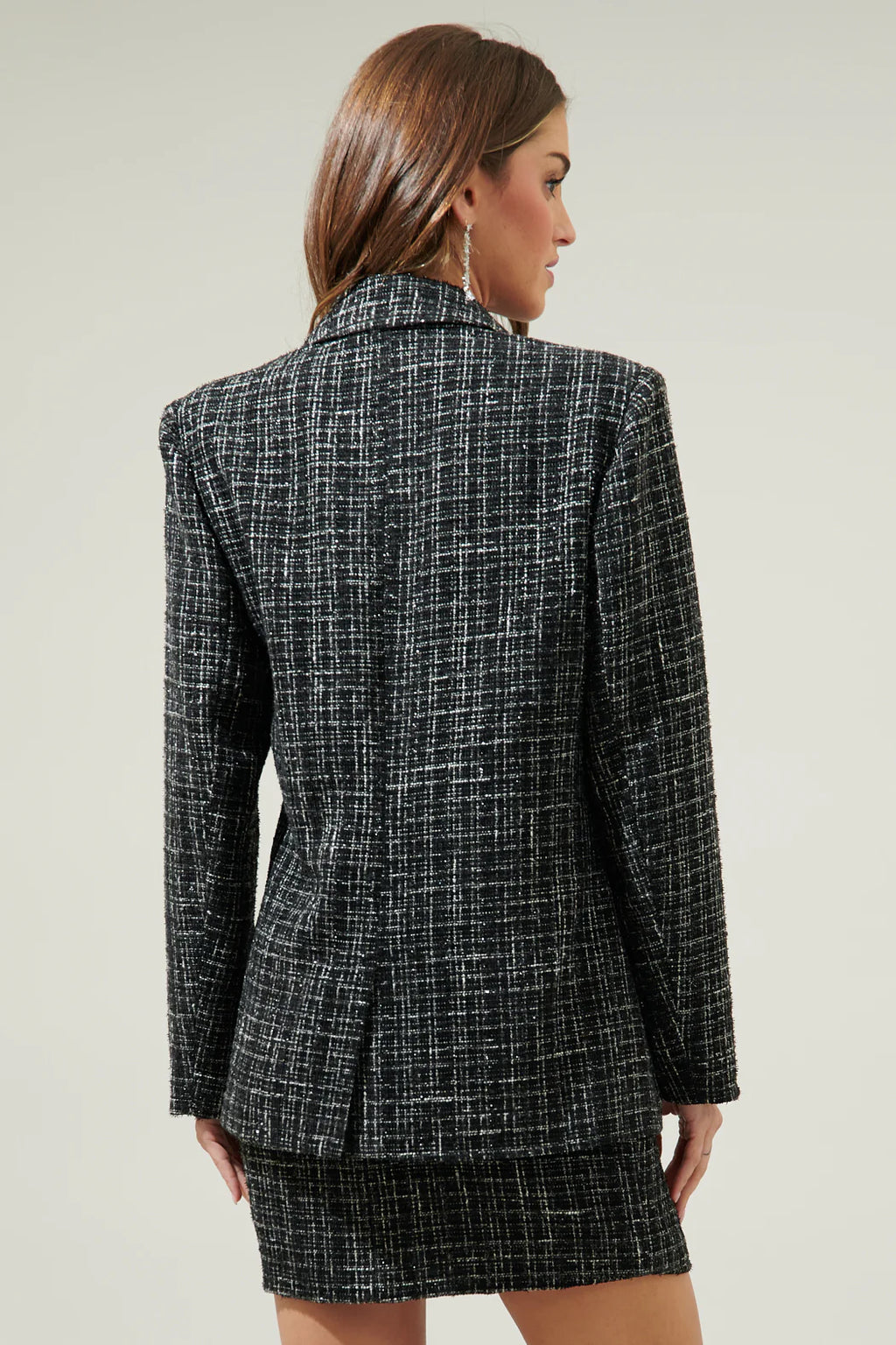 Blazer extragrande Margaret Tweed