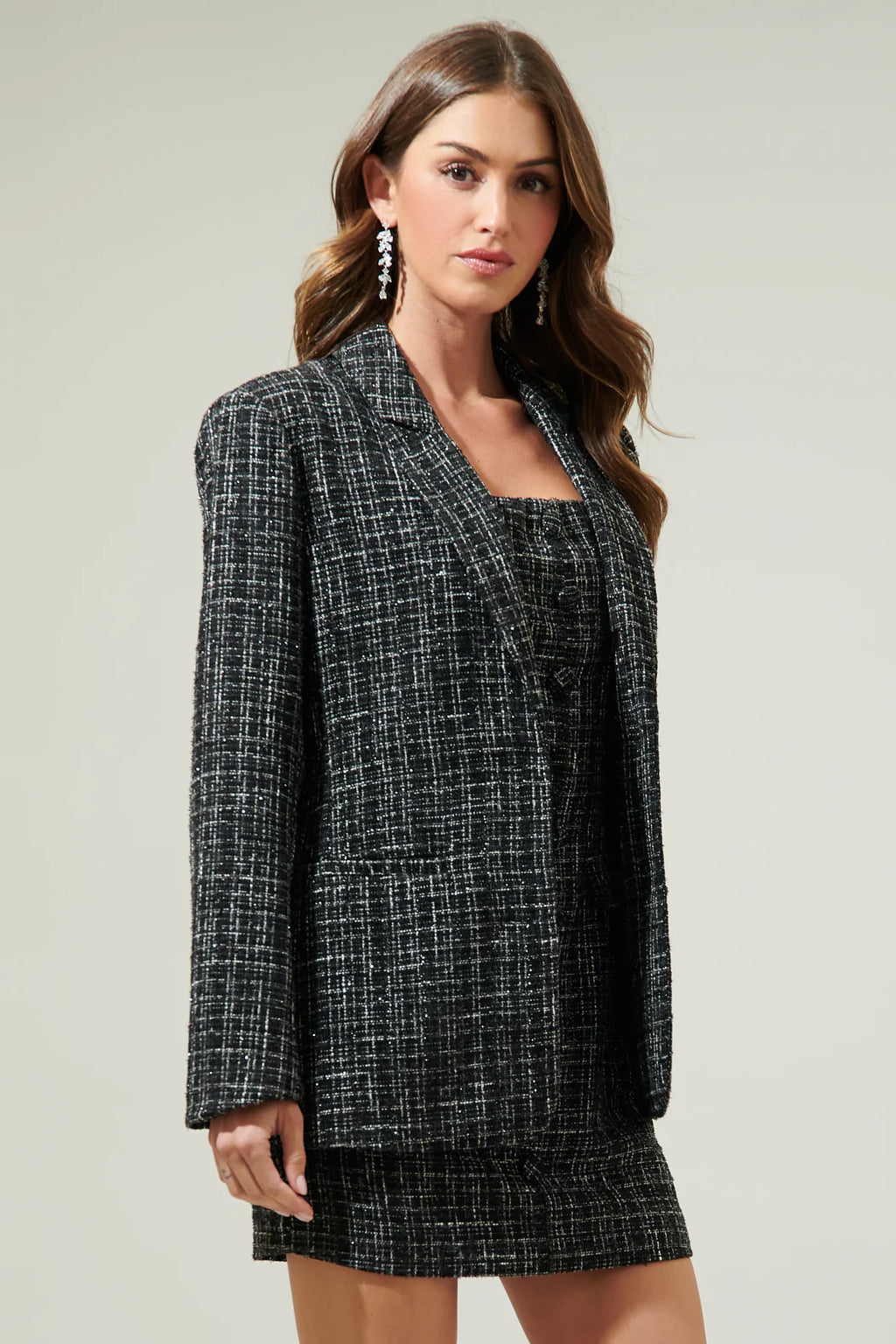 Blazer extragrande Margaret Tweed