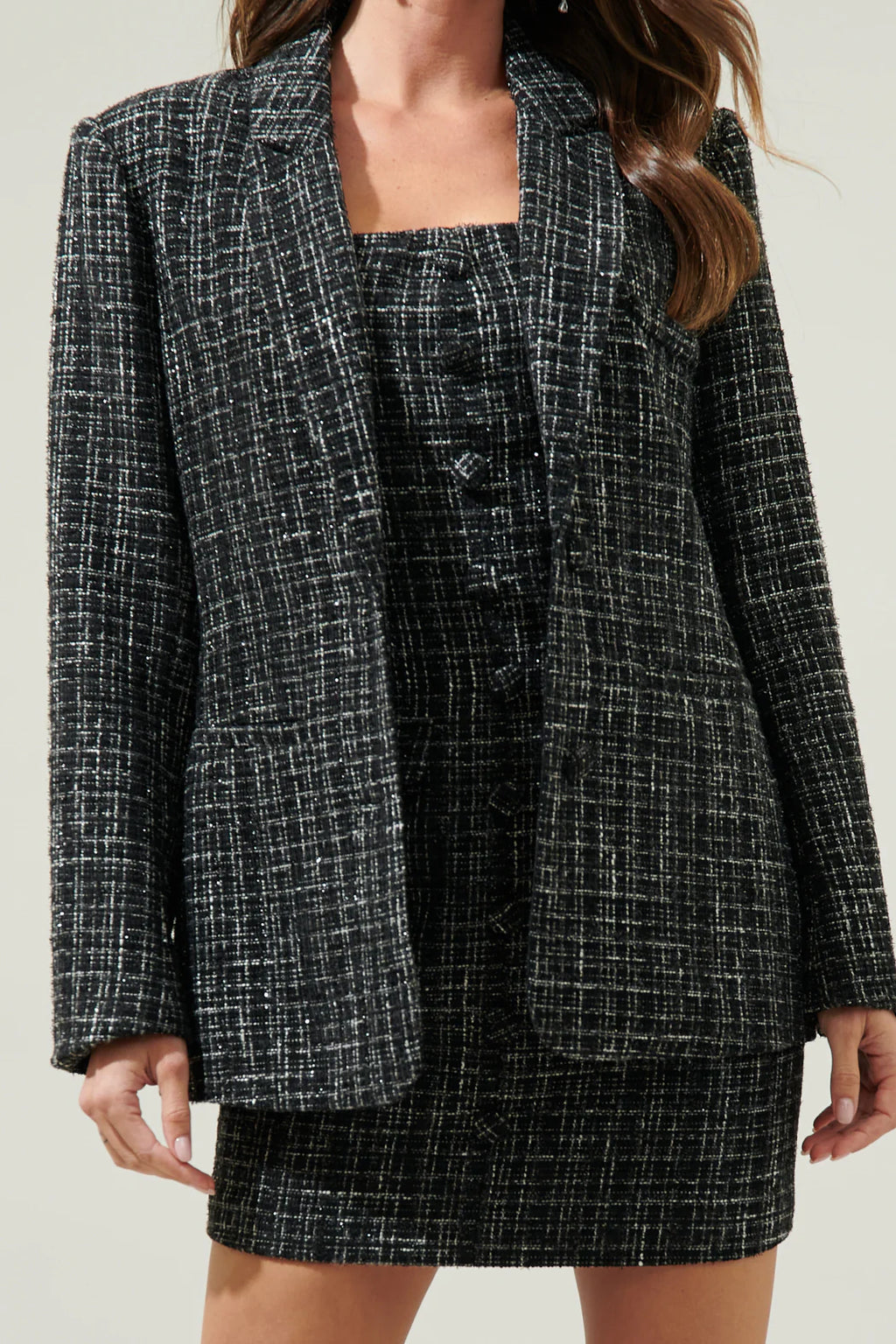 Blazer extragrande Margaret Tweed
