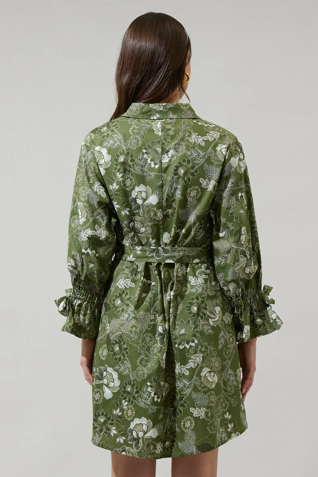 Minivestido Emelia con botones y estampado floral