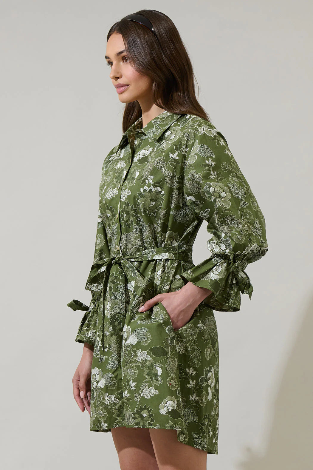 Minivestido Emelia con botones y estampado floral