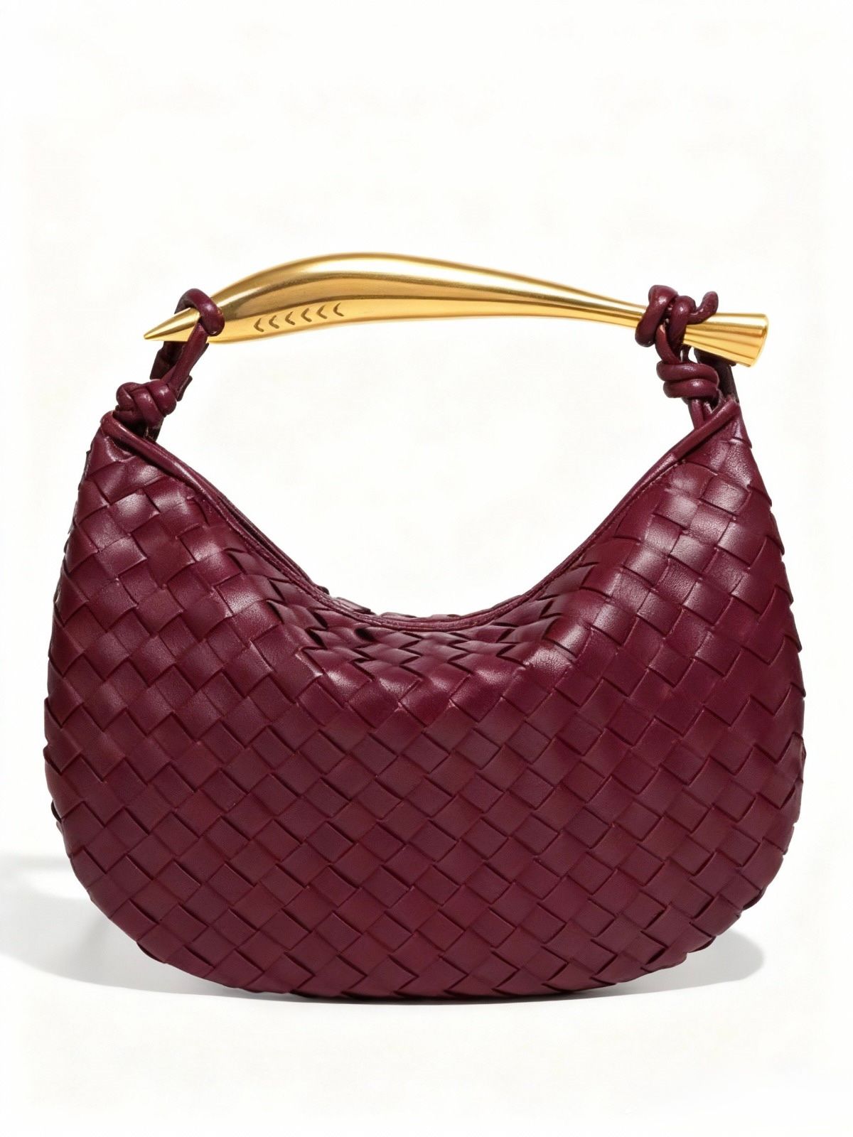 Bolso al hombro Sardine Chain de piel entretejido