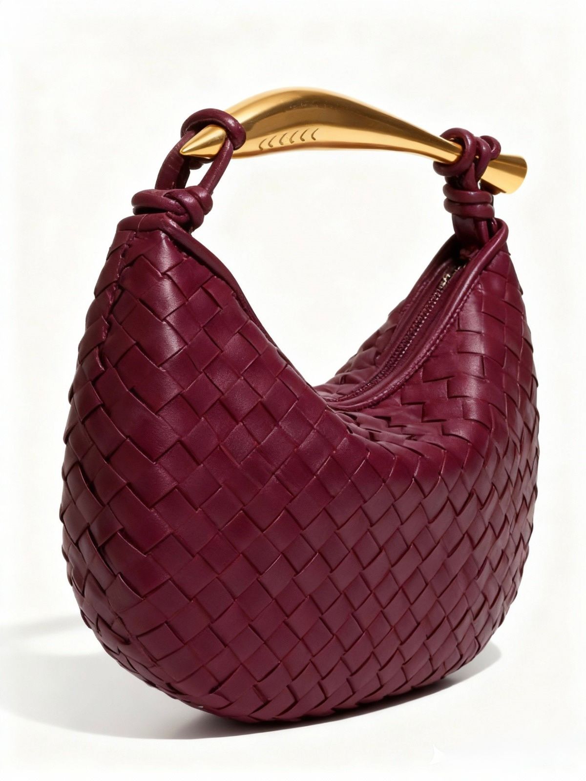 Bolso al hombro Sardine Chain de piel entretejido