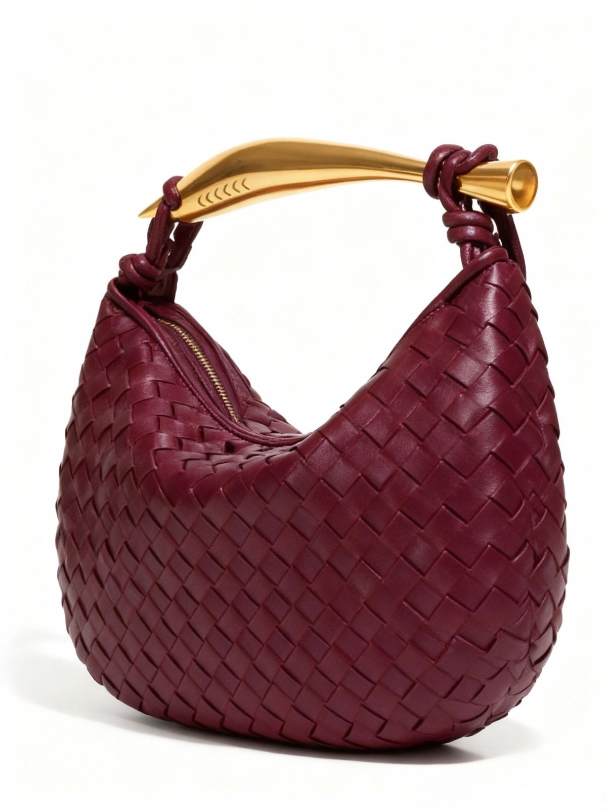 Bolso al hombro Sardine Chain de piel entretejido