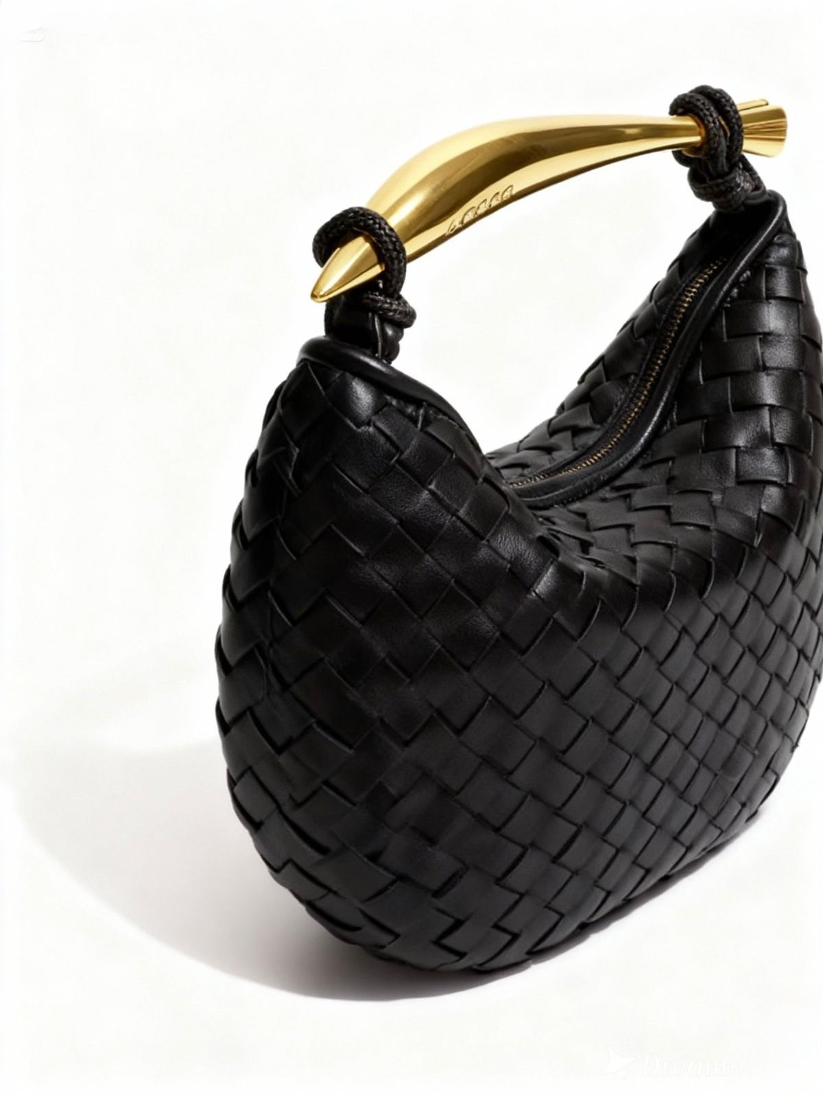 Bolso al hombro Sardine Chain de piel entretejido