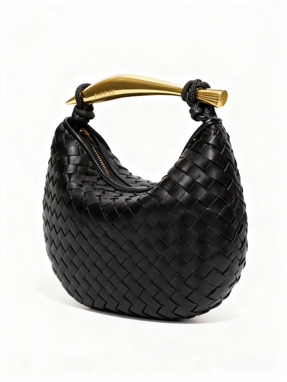 Bolso al hombro Sardine Chain de piel entretejido