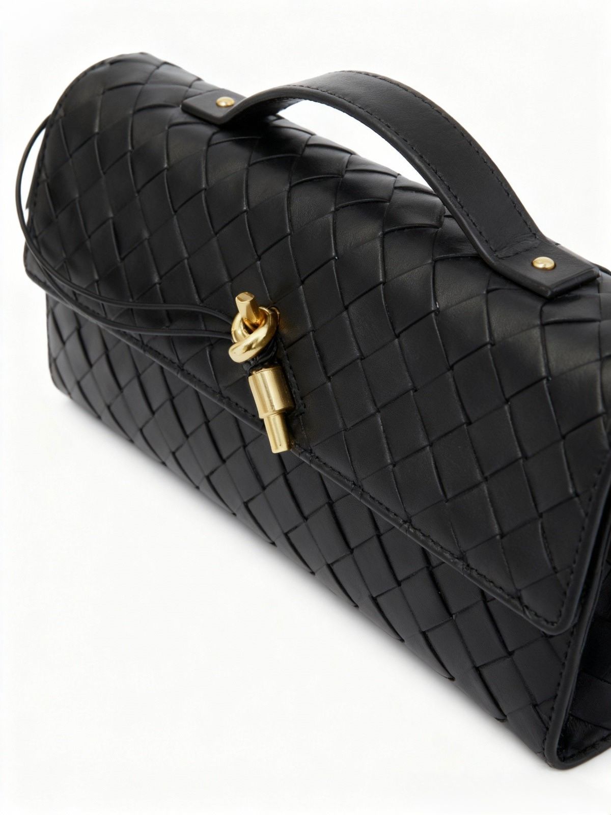 Clutch Andiamo de piel entretejido