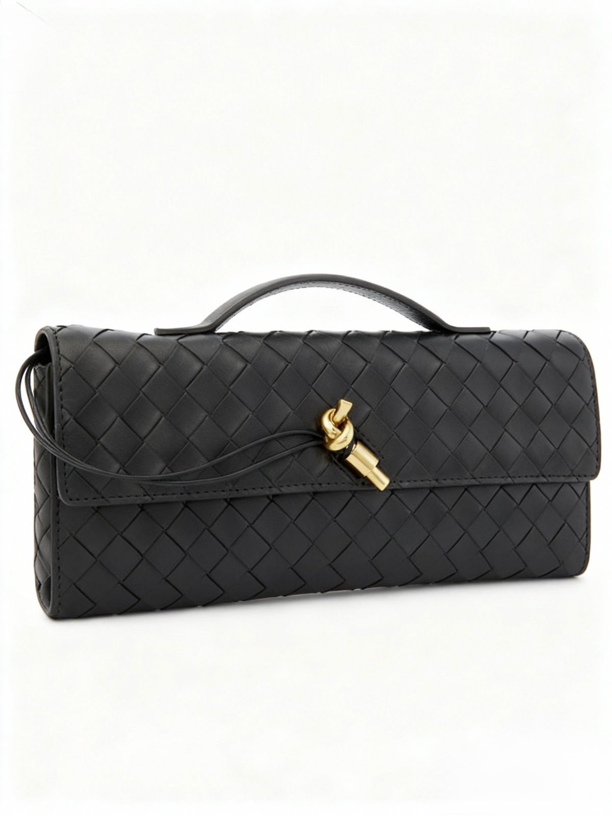 Clutch Andiamo de piel entretejido