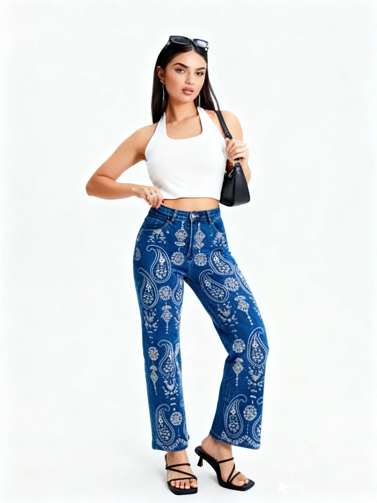 JEAN PANTALÓN BORDADO GRECAS