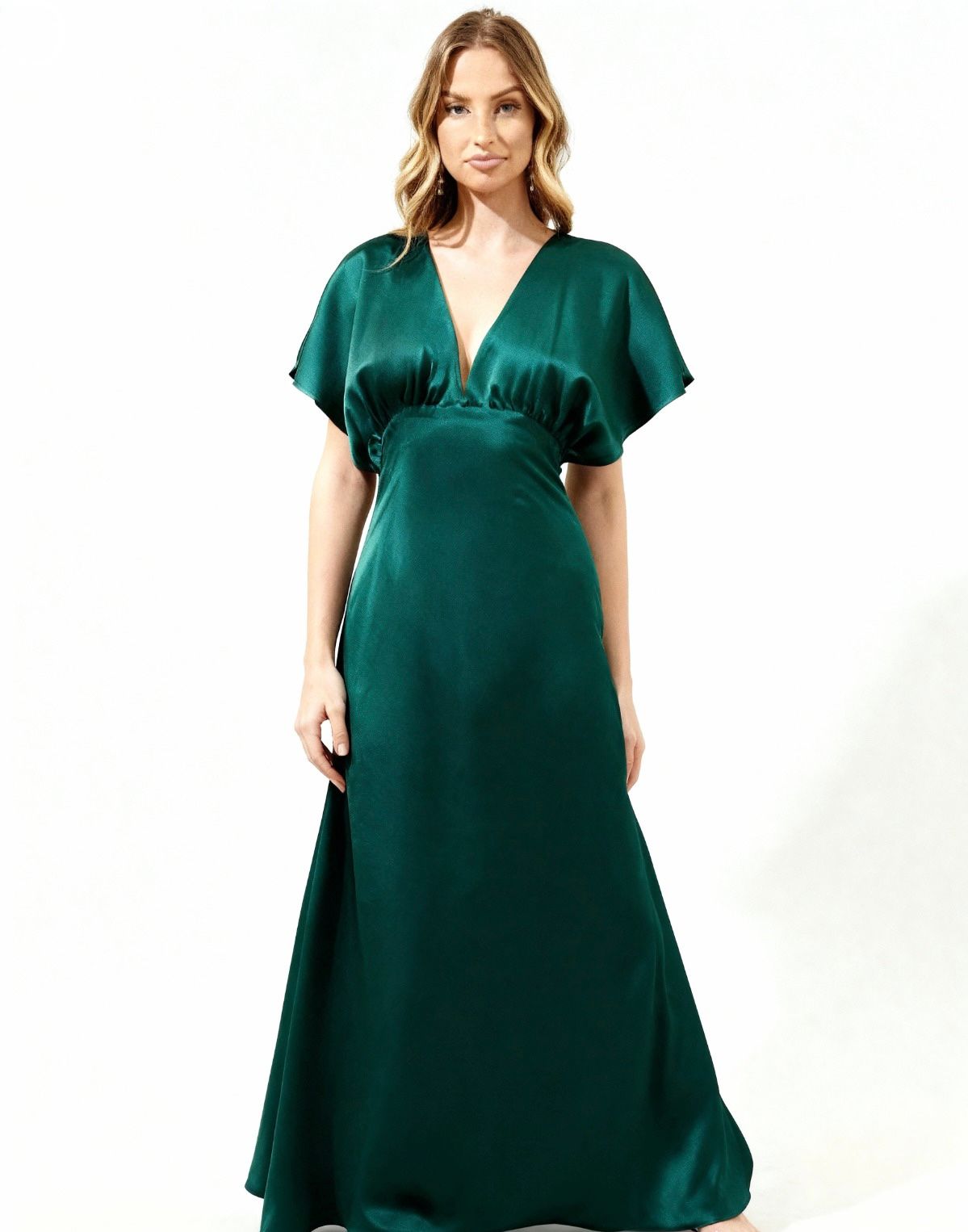 VESTIDO FIESTA SATIN VERDE