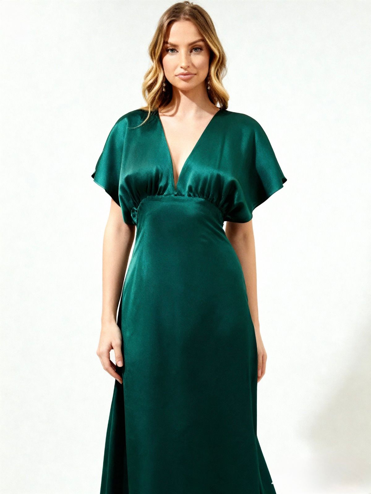 VESTIDO FIESTA SATIN VERDE