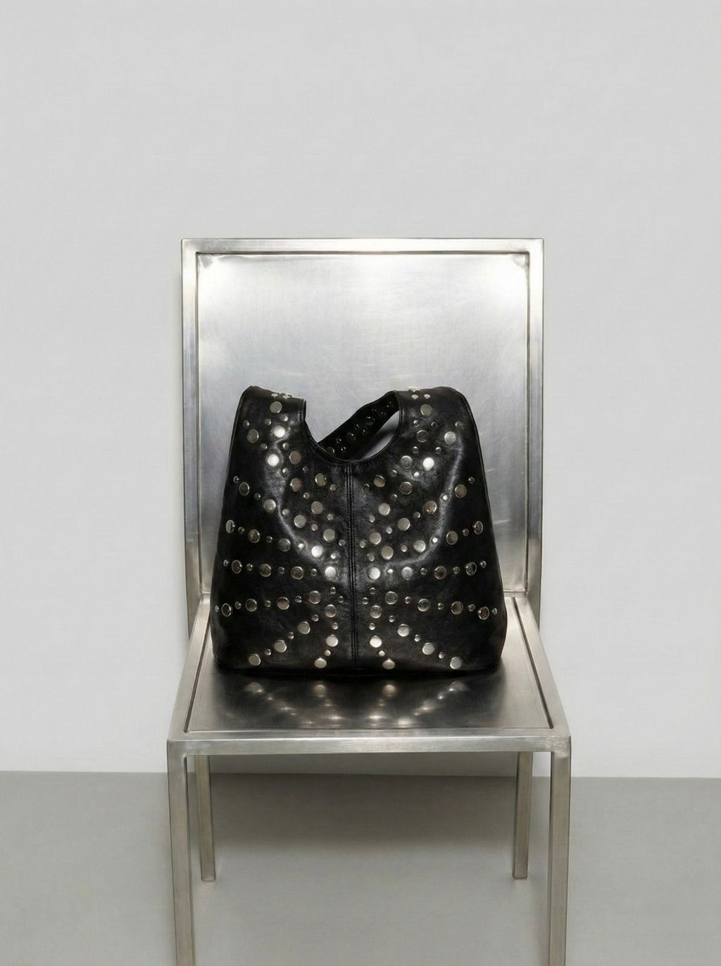 BOLSO PUNTOS PLATEADOS