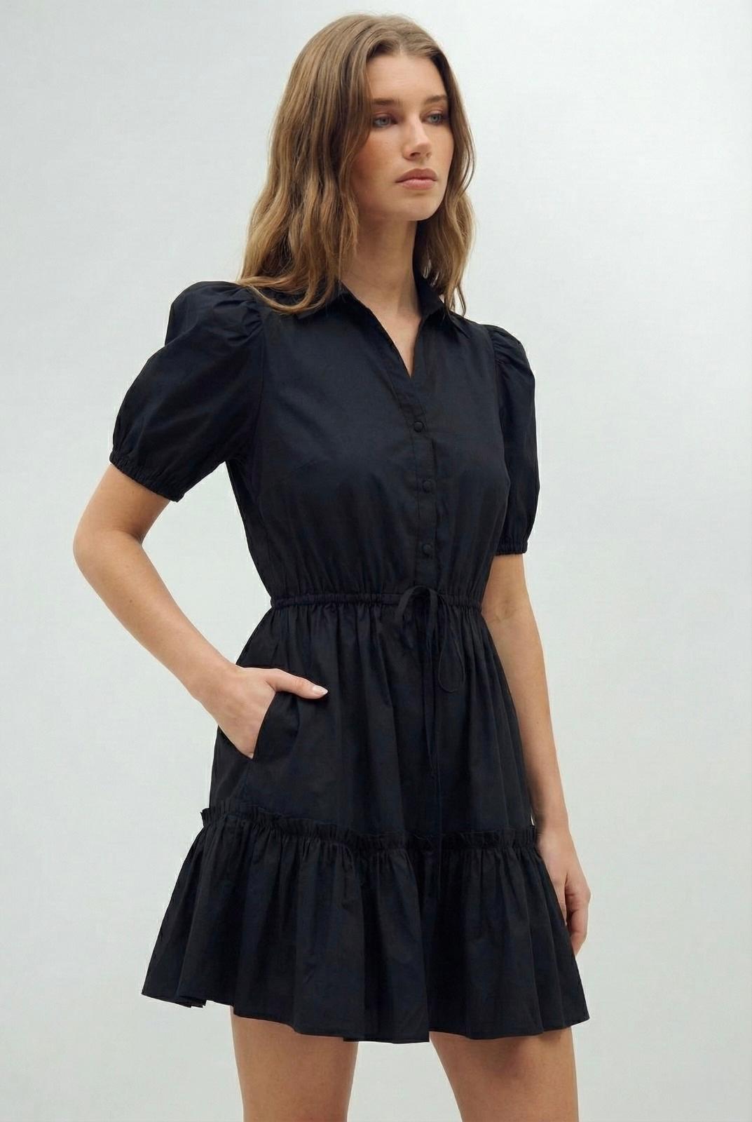 Vestido mini Stacie con botones