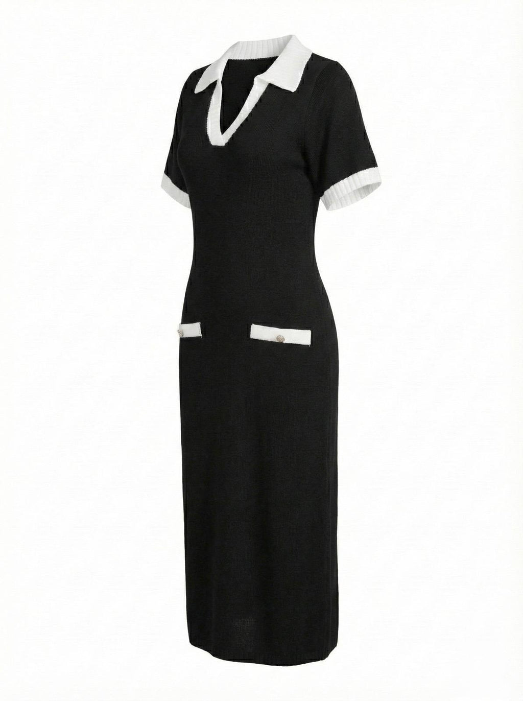 Vestido suéter midi con cuello Rison