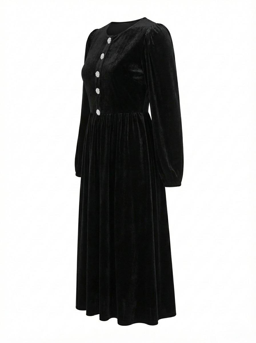 Vestido midi de terciopelo Saratoga