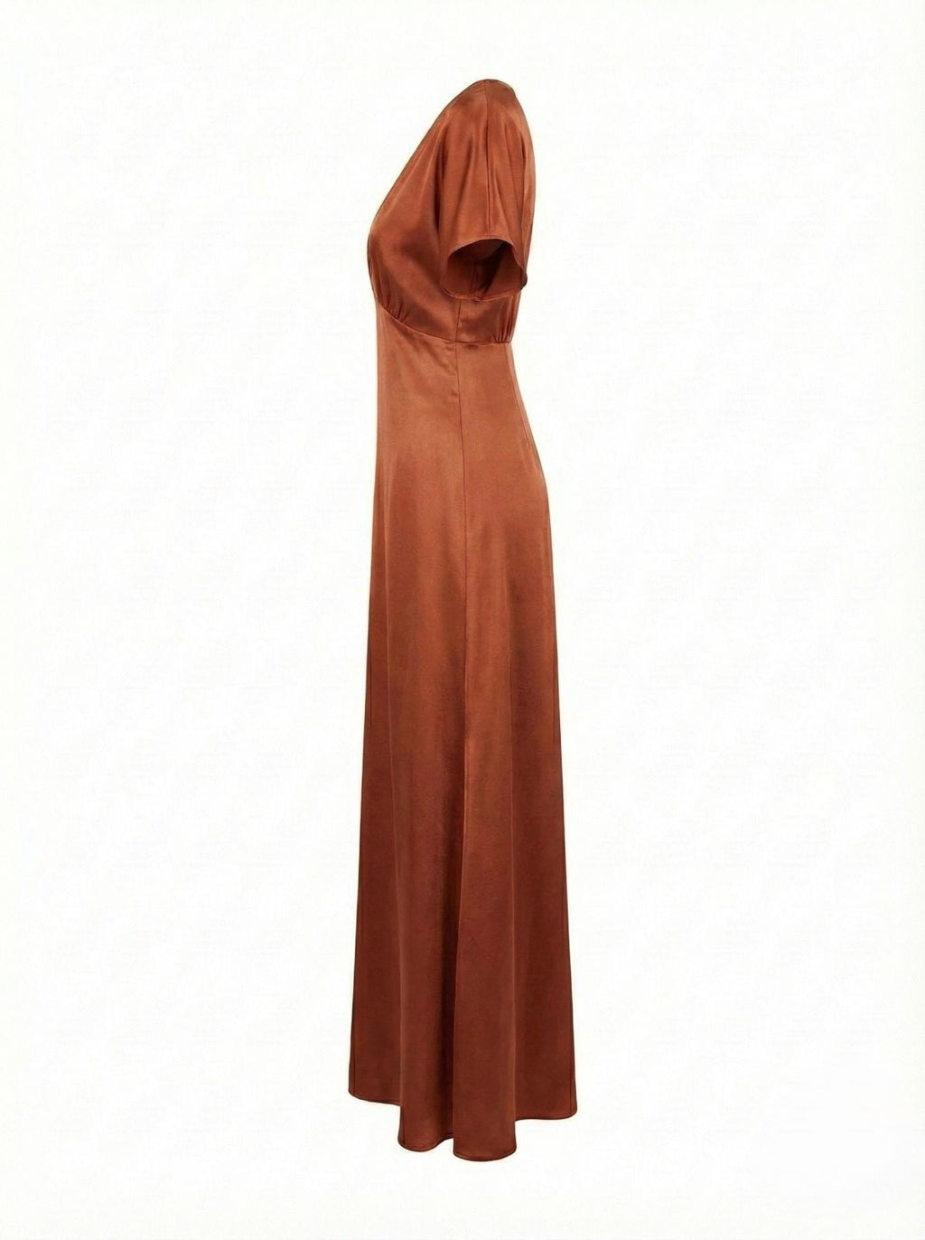 VESTIDO FIESTA SATIN OCRE
