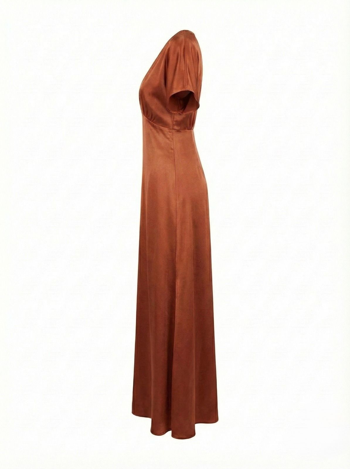 VESTIDO FIESTA SATIN OCRE