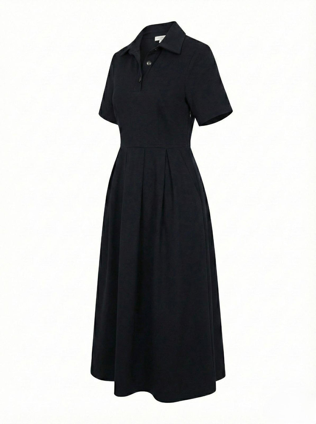 Vestido midi plisado con cuello Aimee