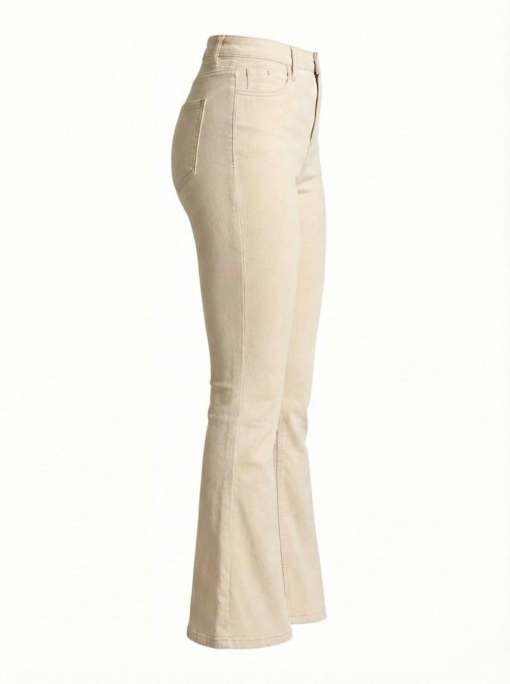 JEAN PANTALÓN CORTE CAMPANA BEIGE