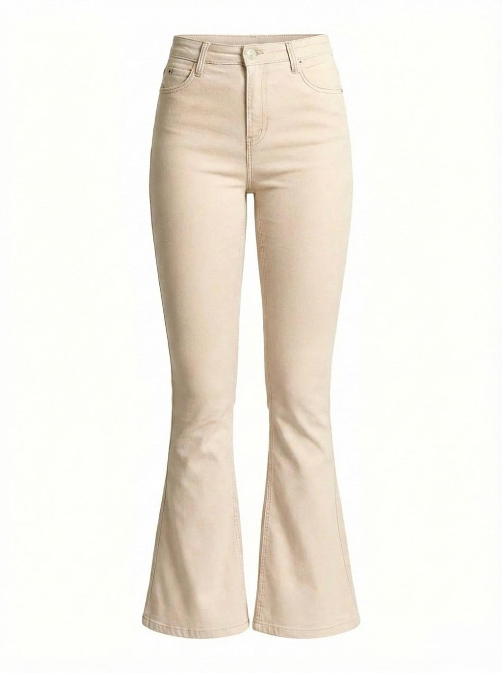 JEAN PANTALÓN CORTE CAMPANA BEIGE