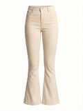 JEAN PANTALÓN CORTE CAMPANA BEIGE