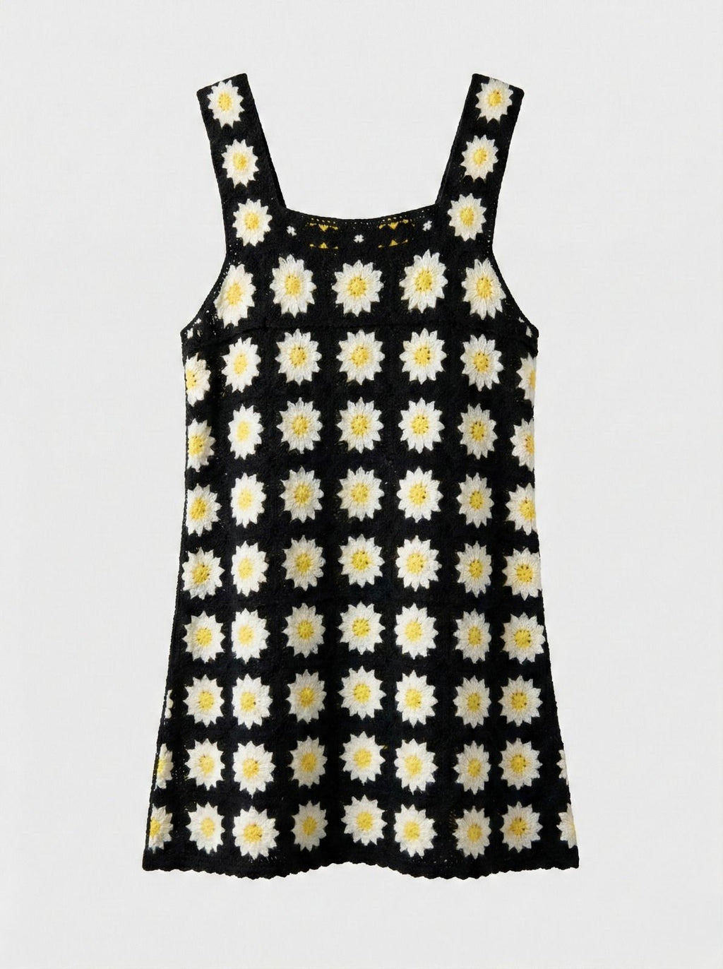 Vestido Bloom Crochet Black