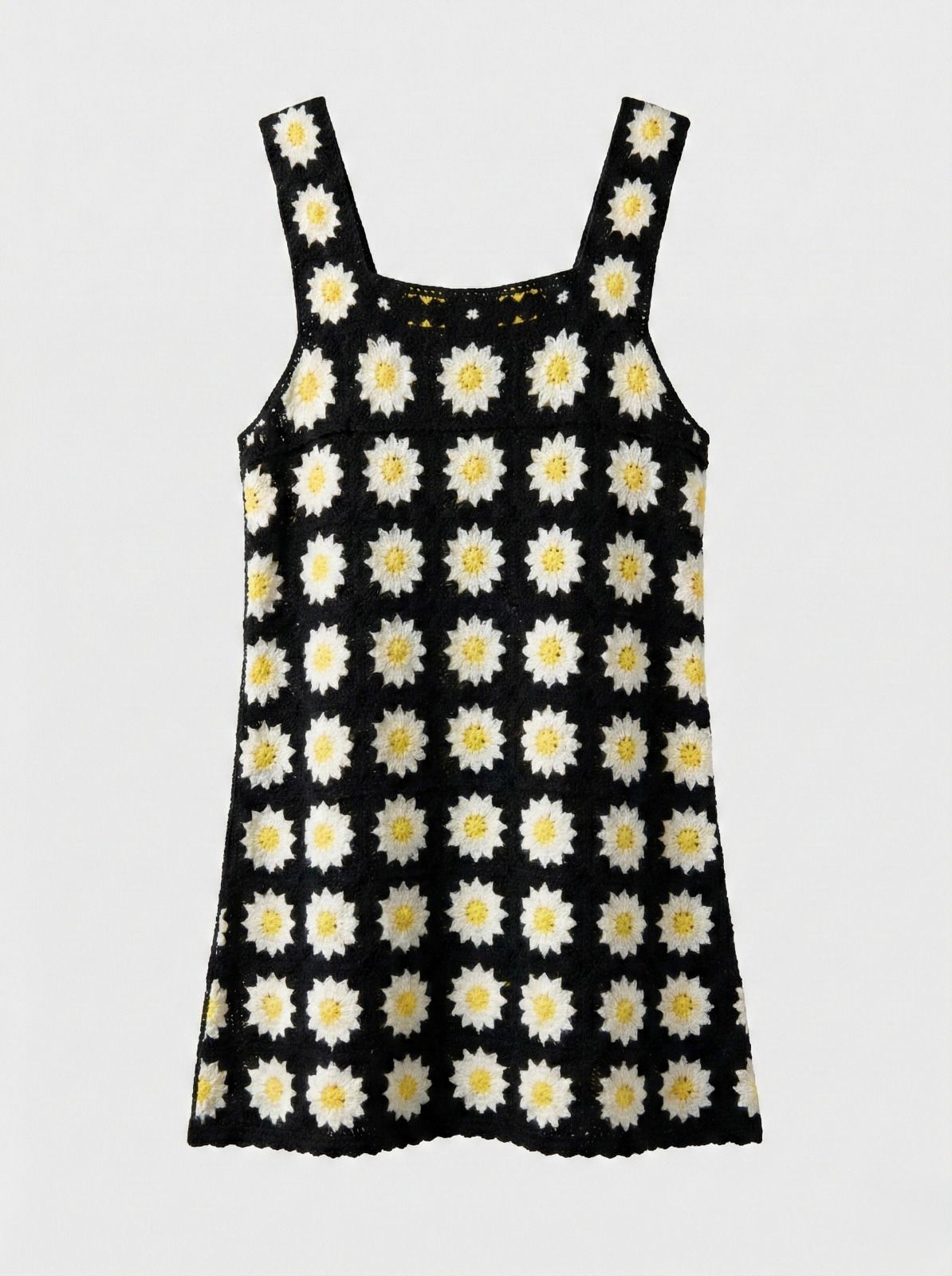 Vestido Bloom Crochet Black