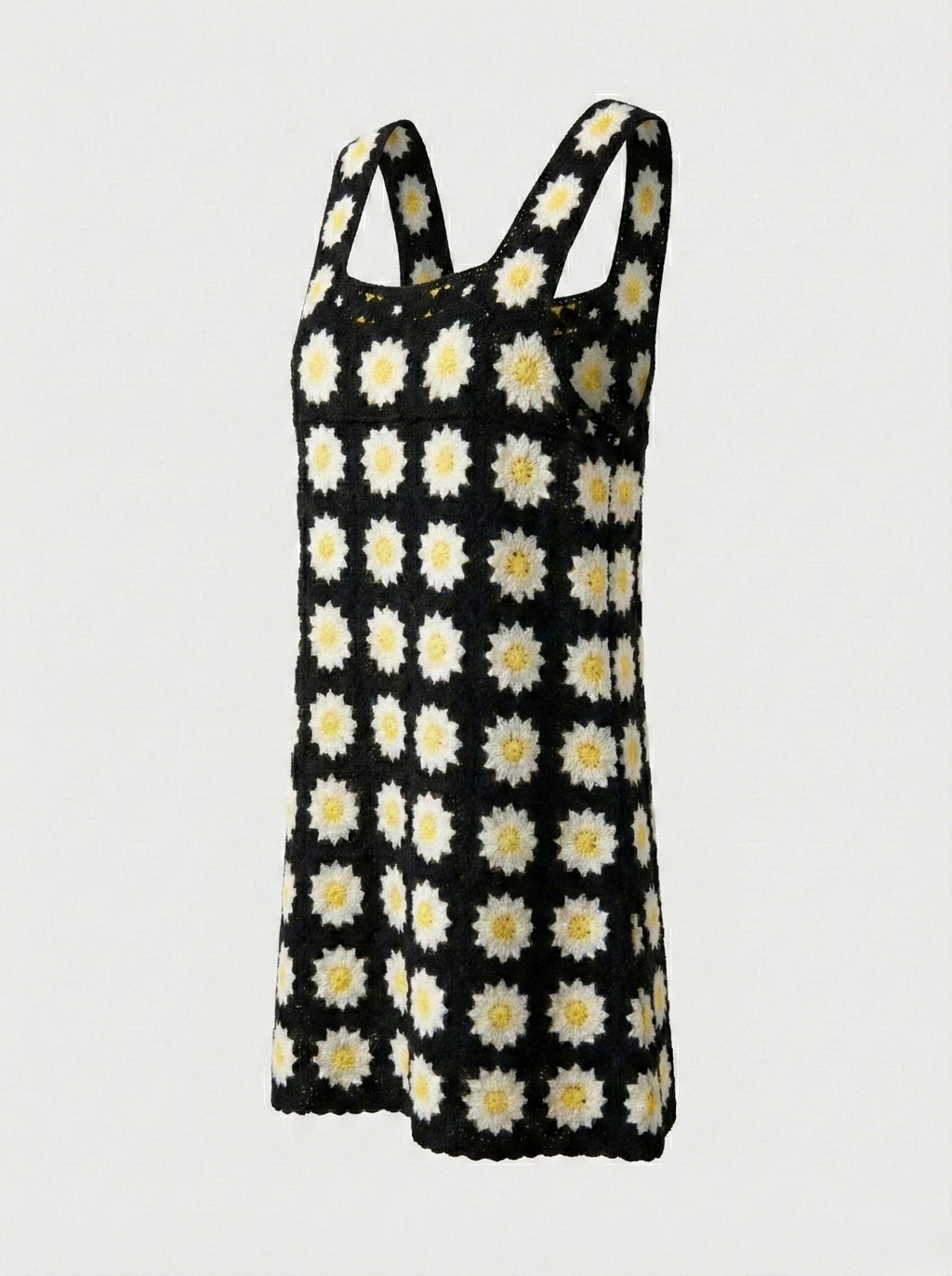 Vestido Bloom Crochet Black