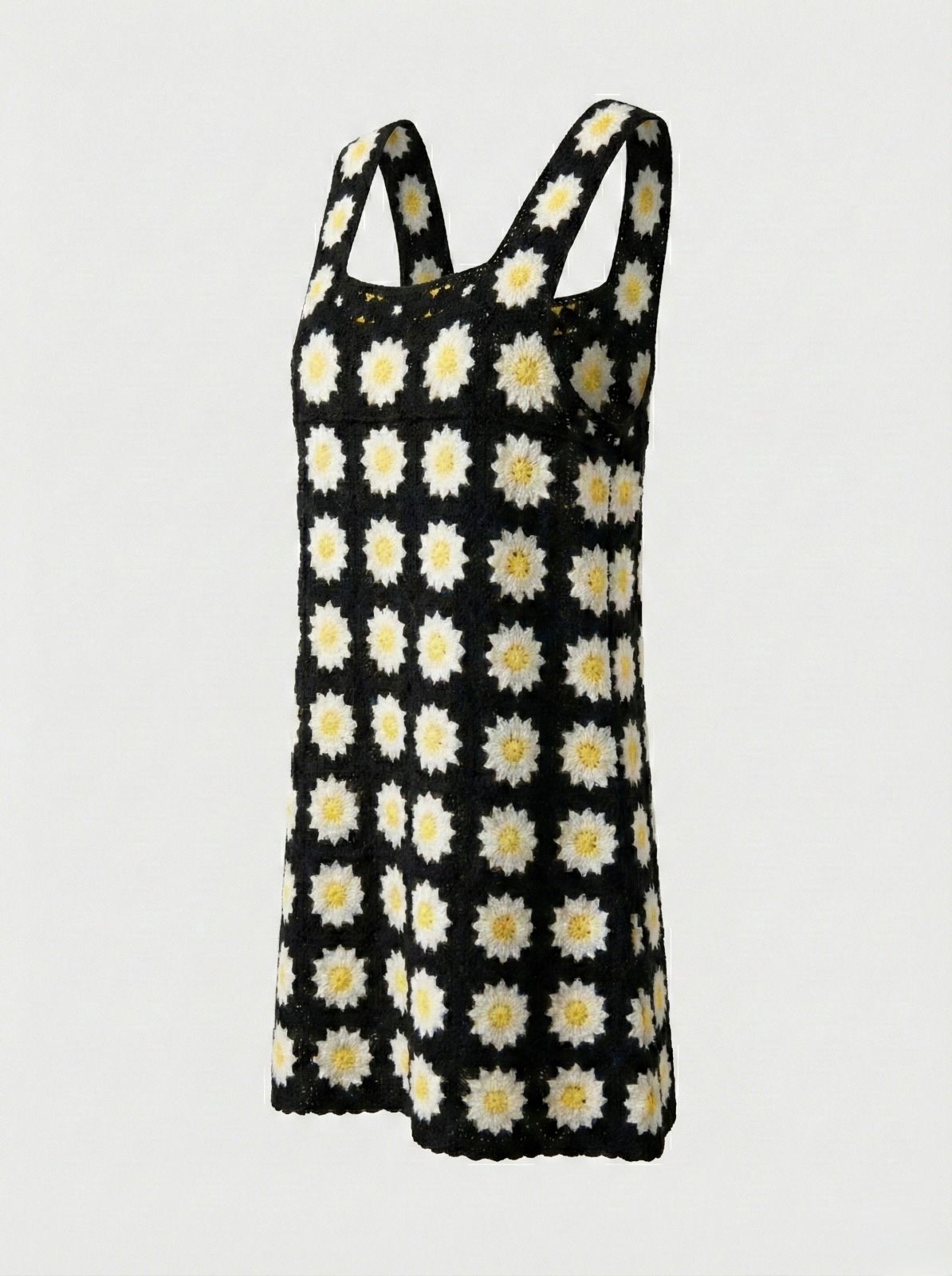 Vestido Bloom Crochet Black