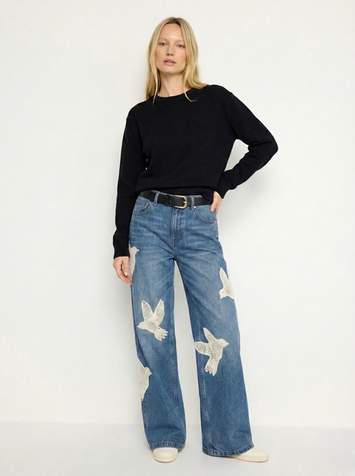 JEANS LIBERTY BIRD WIDE LEG
