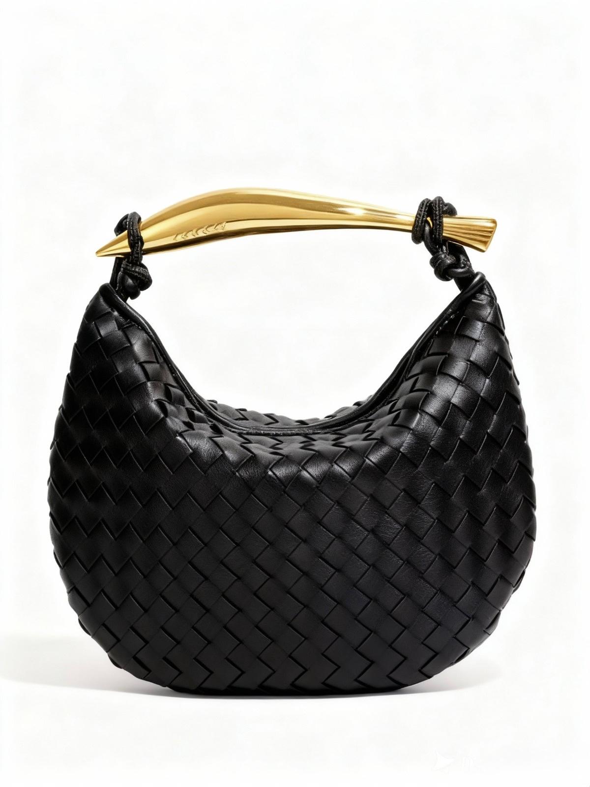 Bolso al hombro Sardine Chain de piel entretejido