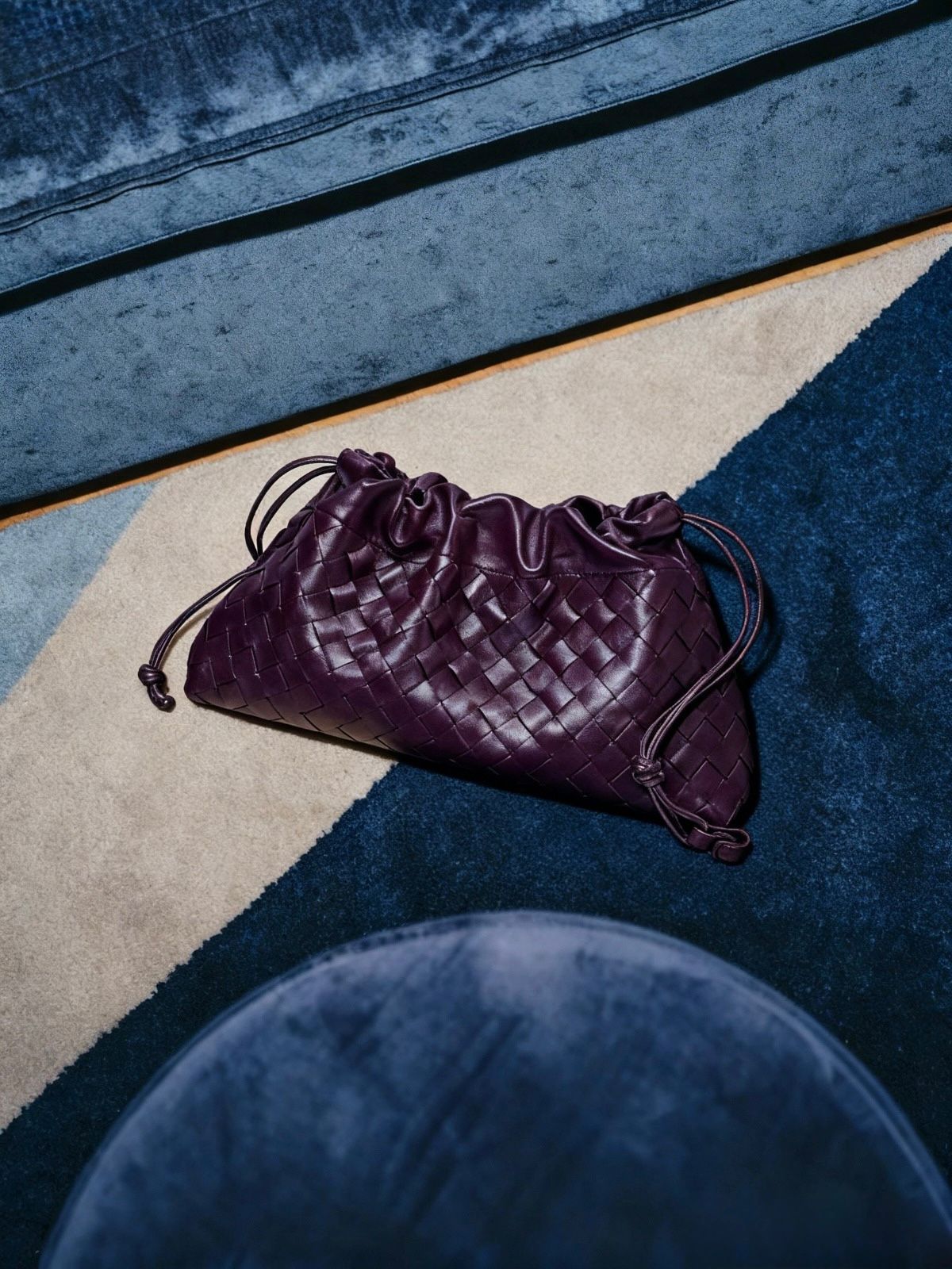 Pouch Small de piel entretejido