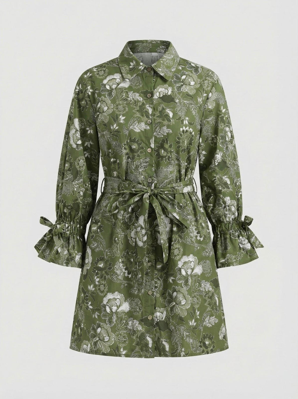 Minivestido Emelia con botones y estampado floral